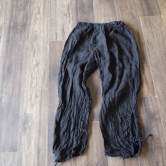 Black Linen 100% Made In Ital By Cherishh - Picture 1 of 4